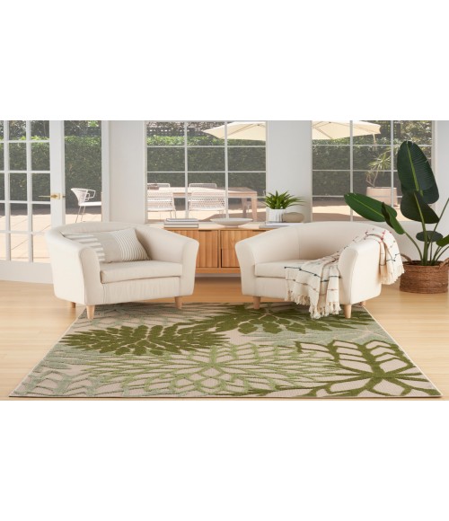 Nourison Aloha Ivory Green ALH05 5 ft. 3 in. X 7 ft. 5 in. Rectangle Rug