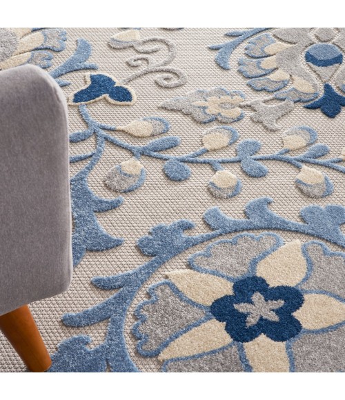 Nourison ALOHA Area Rug Nourison Aloha Area Rug ALH17-Blue/Grey