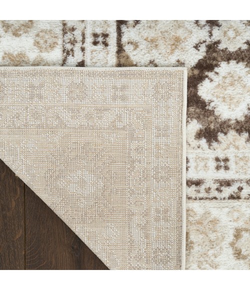 Nourison Dekor Ivory Brown DEK02 7 ft. 10 in. X 9 ft. 10 in. Rect. Rug