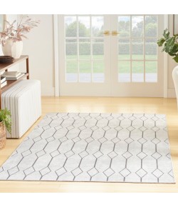 Nourison Home New Concept Washable - Sr107 Ivory Grey Area Rug 6 ft. X 9 ft. Rectangle