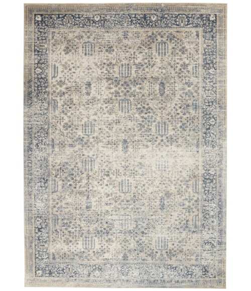 Nourison MALTA Area Rug kathy ireland Home Malta Area Rug MAI12-Ivory/Blue