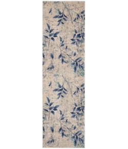 Calvin Klein River Flow RFV03 Beige Navy 2 ft. 3 in. X 7 ft. 3 in. Area Rug