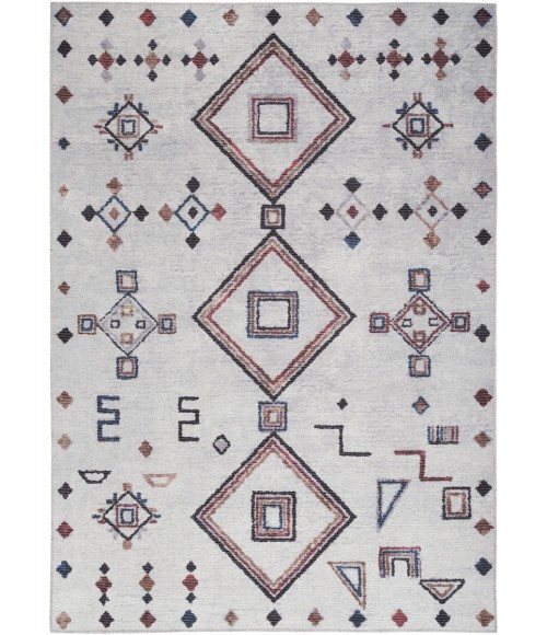Nicole Curtis Machine Washable Series 1 Area Rug SR108 Ivory/Multi