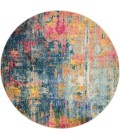 Nourison CELESTIAL Area Rug Nourison Celestial Round Area Rug CES09-Blue/Yellow