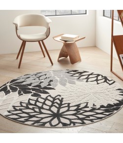 Nourison Aloha - Alh05 Black White Area Rug 4 ft. X Round