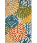 Nourison Aloha Turquoise Multicolor ALH05 9 ft. 6 in. X 13 ft. Rectangle Rug