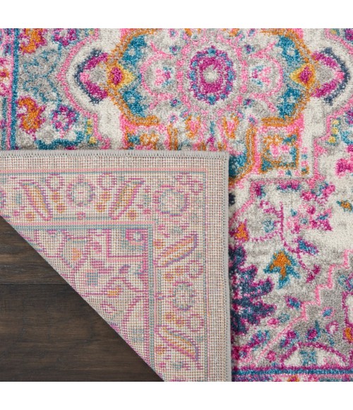 Nourison Passion Runner Area Rug PSN20-Light Grey/Pink