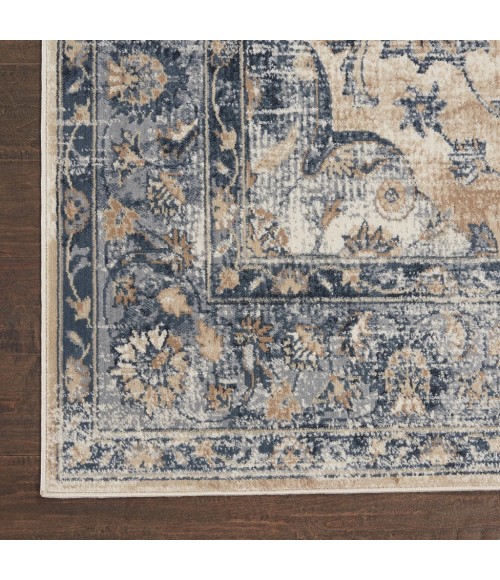 Nourison MALTA Area Rug kathy ireland Home Malta Area Rug MAI13-Blue/Ivory