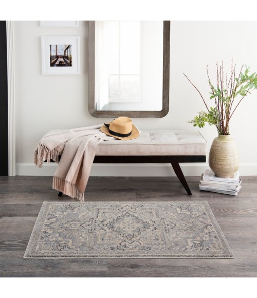 Kathy Ireland Moroccan Celebration Area Rug KI382-Silver