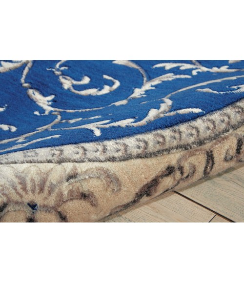 Nourison Somerset Round Area Rug ST02-Navy