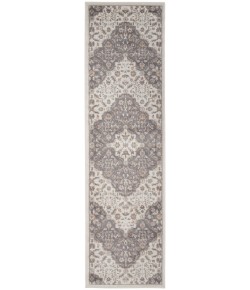 Nourison Elation - Etn08 Ivory Grey Area Rug 2 ft. 3 X 7 ft. 6 Rectangle
