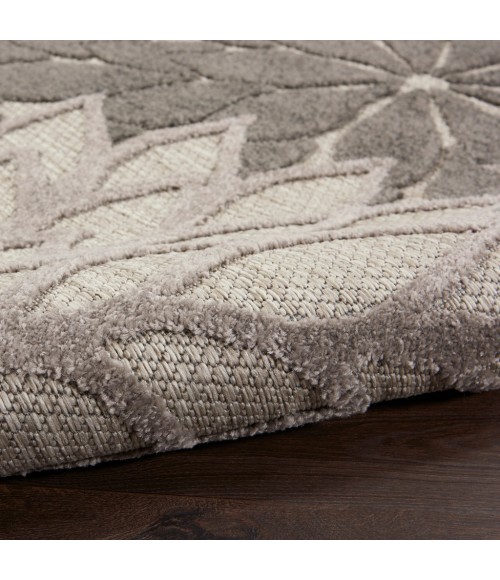 Nourison Aloha Round Area Rug ALH05-Silver Grey