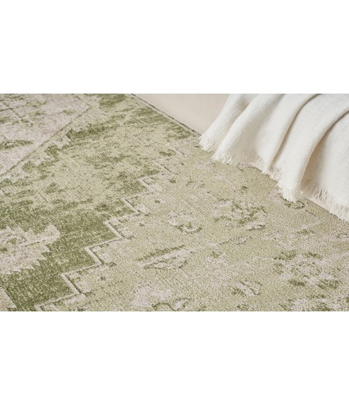 Nourison Astra Machine Washable Ivory Green ASW11 4 ft. X 6 ft. Rectangle Rug