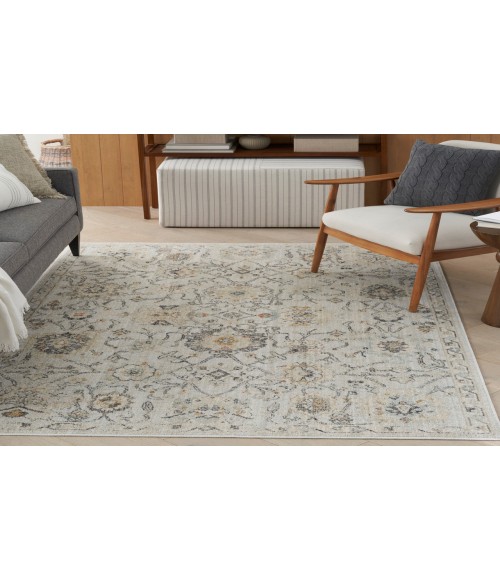 Nourison Oushak Home Grey OUS01 5 ft. 5 in. X 7 ft. 3 in. Rectangle Rug