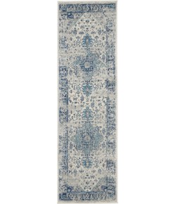 Nourison Tranquil(Traql) - Tra06 Ivory Light Blue Area Rug 2 ft. 3 X 7 ft. 3 Rectangle