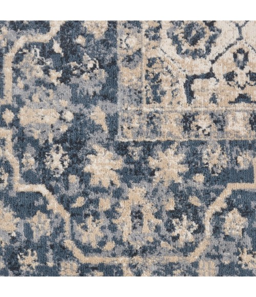 kathy ireland Home Malta Area Rug MAI04-Ivory/Blue