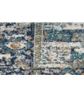 Nourison Passion Ivory/Grey/Blue PSN03 2 ft. 2 in. X 10 ft. Rectangle Rug