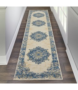Nourison Home Grafix GRF14 White 2 ft. 3 in. X 12 ft. Area Rug