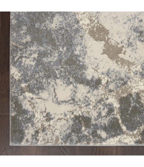 Nourison SAHARA Area Rug kathy ireland Home Sahara Area Rug KI394-Blue/Ivory