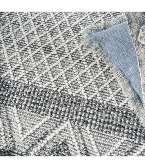 Nicole Curtis Machine Washable Series 3 Area Rug SR303 Black 4' x 6'