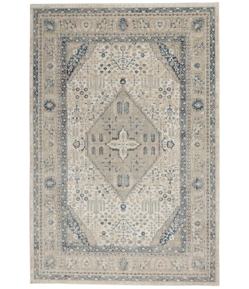 Kathy Ireland Malta Area Rug MAI18-Ivory/Grey