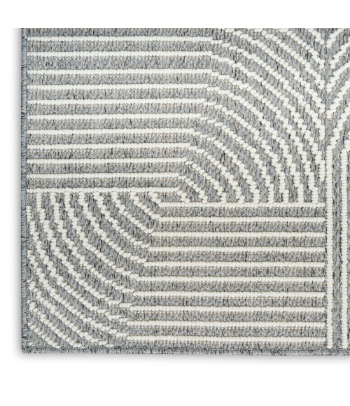 Nourison Natural Texture Charcoal Ivory NTX02 5 ft. X 7 ft. Rect. Rug