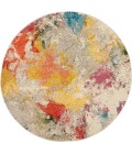 Nourison CELESTIAL Area Rug Nourison Celestial Round Area Rug CES12-Ivory/Multicolor