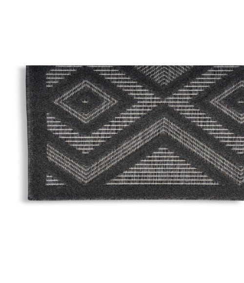 Nourison Versatile Charcoal Black NRV01 2 ft. X 6 ft. Rectangle Rug