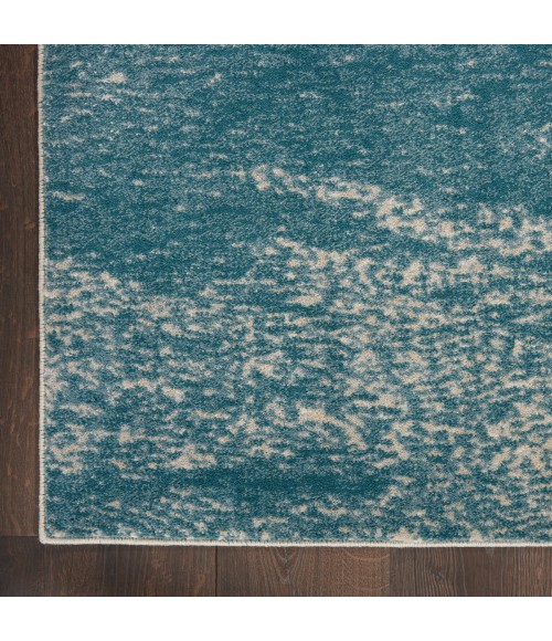 Nourison Maxell Area Rug MAE06 Ivory/Teal 5'3" x 7'3"
