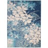 Nourison Tranquil(Traql) - Tra08 Navy Pink Area Rug 6 ft. X 9 ft. Rectangle
