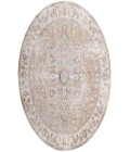 Nourison Astra Machine Washable Beige ASW12 5 ft. 3 in. Round Rug