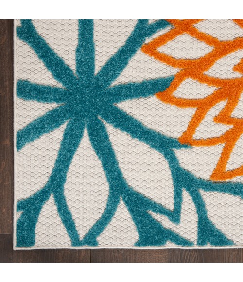 Nourison Aloha Area Rug Nourison Aloha Area Rug ALH05 Turquoise Multicolor