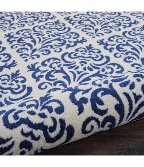 Nourison Grafix Area Rug GRF06-White Blue