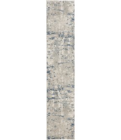 Nourison Quarry 2ft. 2in. x 16ft. Ivory Grey Blue Modern Indoor Rug
