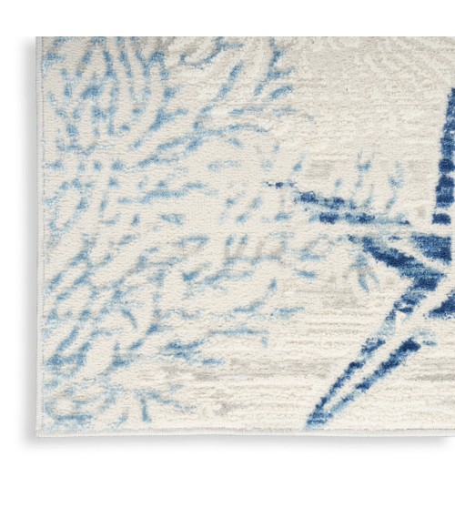 Nourison Seaside Ivory Grey Blue SDS04 8 ft. Rect. Rug