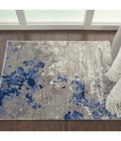 Nourison Twilight - Twi22 Blue Grey Area Rug 2 ft. 3 in. X 3 ft. Rectangle