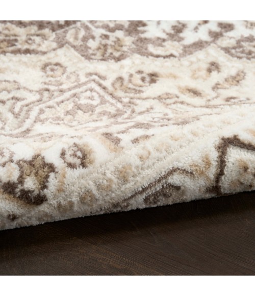 Nourison Dekor Brown Ivory DEK08 5 ft. 3 in. X 7 ft. Rect. Rug