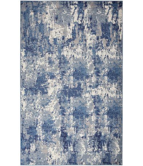 Nourison Grafix Navy Blue GRF38 9 ft. X 12 ft. Rectangle Rug