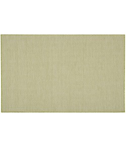 Nourison Courtyard Ivory Green COU01 5 ft. Square Rug