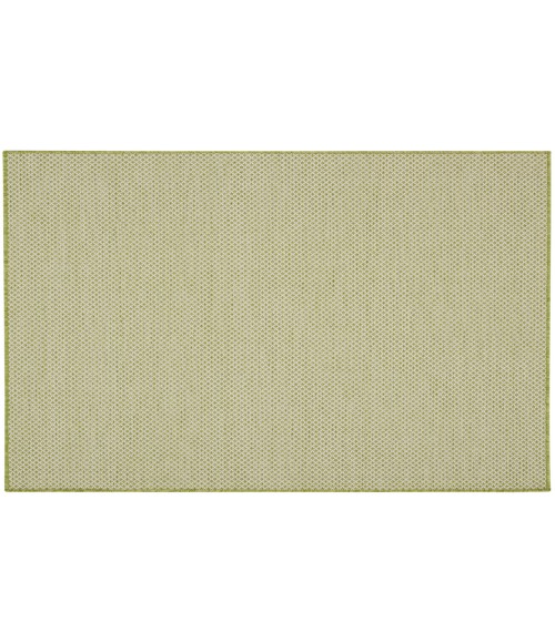Nourison Courtyard Ivory Green COU01 5 ft. Square Rug