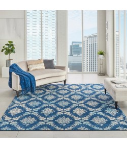 Nourison Tranquil(Traql) - Tra09 Navy Light Blue Area Rug 8 ft. 10 X 11 ft. 10 Rectangle