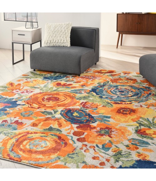 Nourison ALLUR Area Rug Nourison Allur Area Rug ALR07-Ivory Multicolor