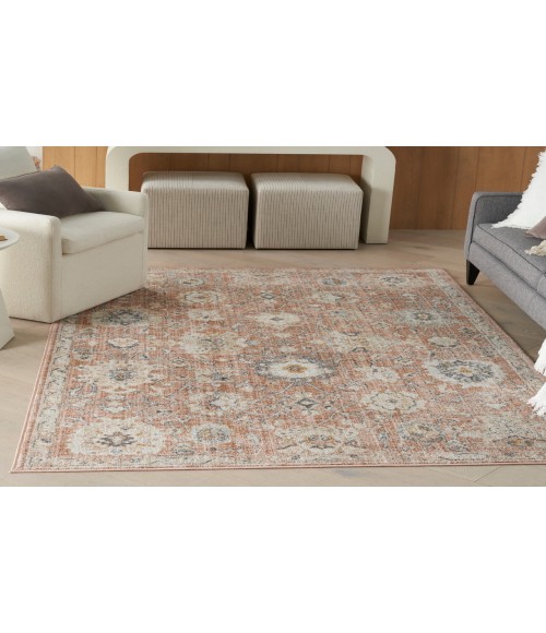 Nourison Oushak Home Rust OUS01 5 ft. 5 in. X 7 ft. 3 in. Rectangle Rug