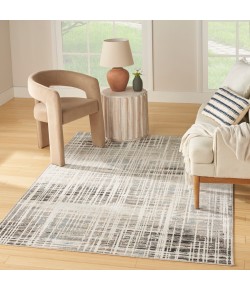 Nourison Home Washable Decor Ivory Blue WSD07 6 ft. 7 in. X 9 ft. Rectangle Rug
