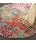 Nourison Celestial Round Area Rug CES13-Pink/Multicolor