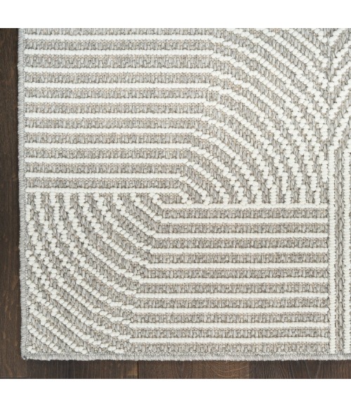 Nourison Natural Texture Grey Ivory NTX02 8 ft. Rect. Rug