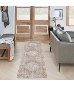 Nourison Astra Washables - Asw11 Sage Multicolor Area Rug 2 ft. 2 in. X 12 ft. Runner