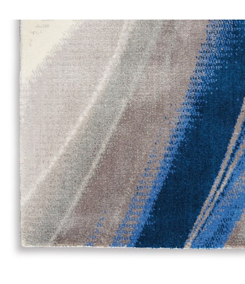 Nourison Twilight Area Rug TWI28 Ivory Grey Blue 7'9" x 9'9"