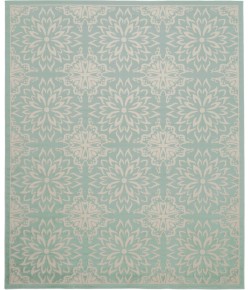 Nourison Jubilant - Jub06 Ivory Green Area Rug 7 ft. 10 X 9 ft. 10 Rectangle