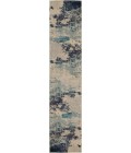 Nourison Celestial Runner Area Rug CES02-Ivory/Teal Blue